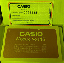 VINTAGE CASIO MODULE NO. 145 GUIDA PER L'USO/CERTIFICATO DI GARANZIA
