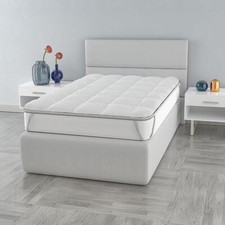 Topper Coprimaterasso Trapuntato Fancy Bianco - Varie Dimensioni