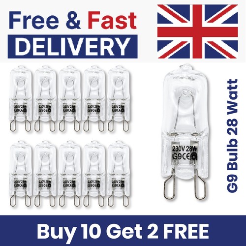 12x lampadine alogene 28w - g9,