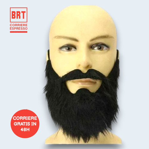 Barba finta nera ideale per - barba,