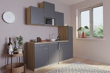 Cucina Mini Cucina Singola Cucinino Rovere Grigio Luis 180 CM respekta