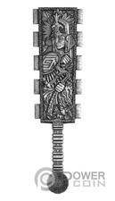 HUITZILOPOCHTLI MACUAHUITL Azteco 2 oz moneta d'argento 5 $ Samoa 2025