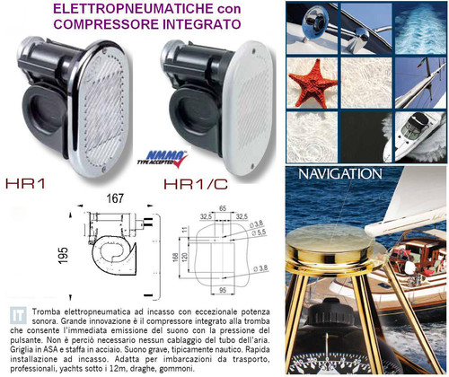 Tromba 24v pneumatica incasso - tromba,