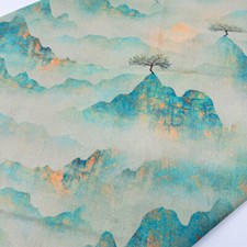 Tovaglia Rettangolare In Cotone E Lino 100X150Cm Con Stampa Floreale