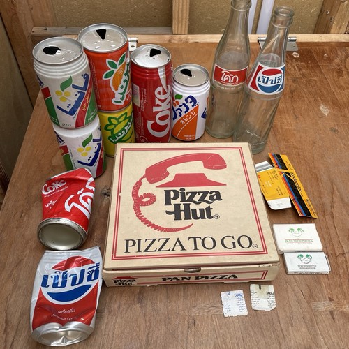 Vintage pepsi coca cola - cola, pizza