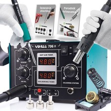 Stazione di saldatura professionale ad aria calda 2 in 1 + sistema T12 Yihua 706
