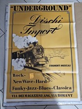 MANIFESTO NEGOZIO MUSICA VITERBO UNDERGROUND DISCHI IPORTATI 