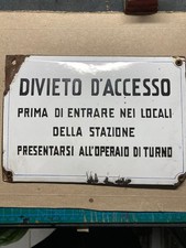 CARTELLO FERROVIARIO VINTAGE