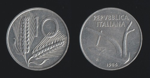 Lire 1986 spighe aratro - 10,