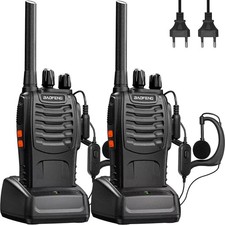2x RICETRASMITTENTE BAOFENG 10W POTENTE WALKIE-TALKIE RADIO DUAL BAND dtmf pmr
