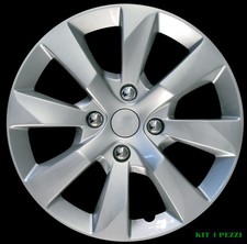 SET 4 COPRICERCHI COPPA RUOTA COPRIRUOTA BORCHIE PER PEUGEOT 2008 R15 S/LOGO