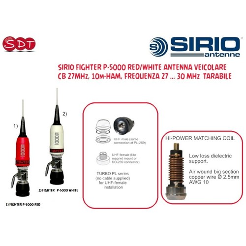 Sirio fighter 5000 red o - p-5000,