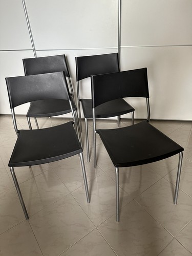 Sedie plastica metallo - sedie, nere