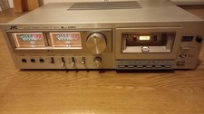 JVC KD-A5 piastra di registrazione audiocassette, colore argento, funzionante.