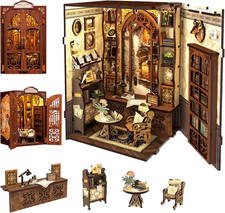 DIY Book Nook - Mini Casa Delle Bambole, Set Mini Libreria per Adulti, Mini Libr
