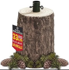 Base Supporto Albero di Natale in Resina – Tronco Realistico 33 cm
