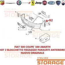 500 COUPE' 500 ABARTH KIT 2 BLOCCHETTO FISSAGGIO PARAURTI ANTERIORE 14203081