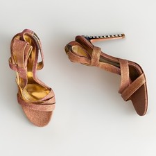 GIANVITO ROSSI SANDALI TESSUTO