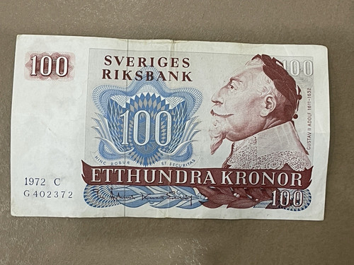 100 kronor sveriges riksbank - 100,