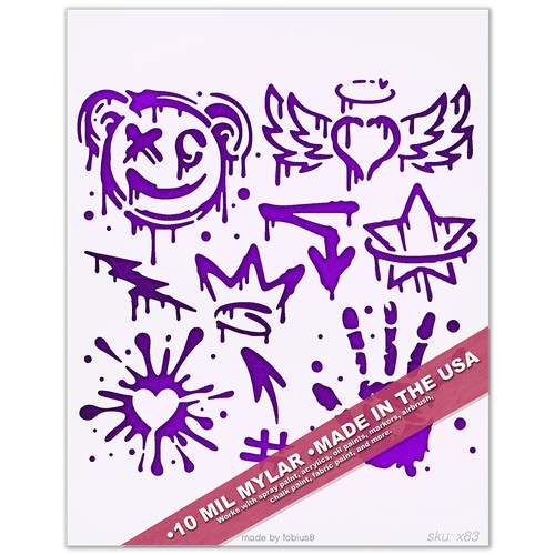 Banksy graffiti icons stencil - icons,