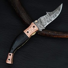 coltello Chiudibile Fatto A mano in acciao dmasco forgiato Coltello Chiudibile 