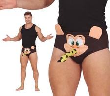 Slip Gorilla uomo scimpanze costume carnevale festa a tema addio celibato 