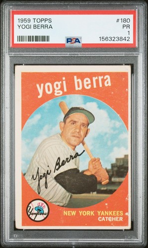 Yogi berra 1959 topps - psa, 1