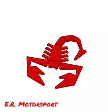 Stemma ROSSO "Scorpione" Fiat Abarth Cinquecento Punto 112 124 500 595 695 