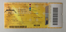 BIGLIETTO / TICKET VINTAGE CONCERTO 2012 METALLICA BLACK ALBUM TOUR UDINE STADIO