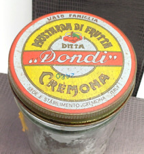 DONDI MOSTARDA DI FRUTTA - RARO VASO D'EPOCA - VETRO E LATTA