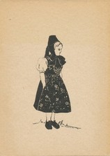 Cartolina artistica ragazza