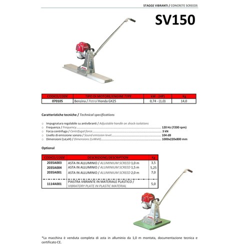 Staggia vibrante maker sv150 - staggia,