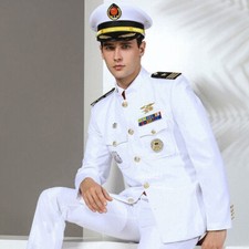 Uniformi militari US Navy bianche marinaio yacht capitano esercito americano tute