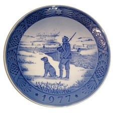 PIATTO DA COLLEZIONE PORCELLANA DANESE NATALE ROYAL COPENHAGEN 1977
