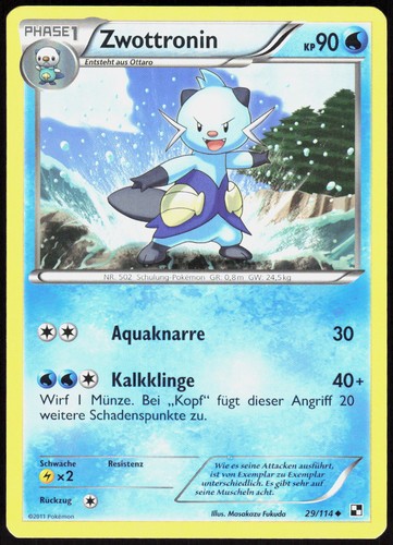 Pokemon dewott 114 bianco - 29/114, e