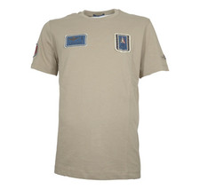 AERONAUTICA MILITARE T Shirt Uomo Patch Frecce Tricolori TS2411 Colore Beige