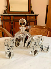 SEt da liquore Bottiglia tiffany periodo anni 30-40 in cristallo