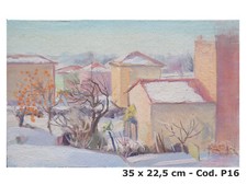 QUADRO OLIO VEDUTA PAESE