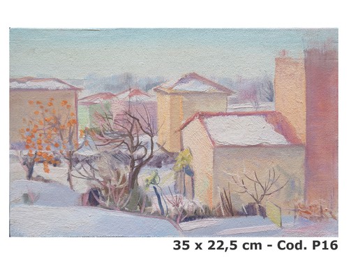 Quadro olio veduta - olio,