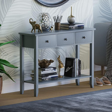 Consolle, Grigio, 3 Drawer