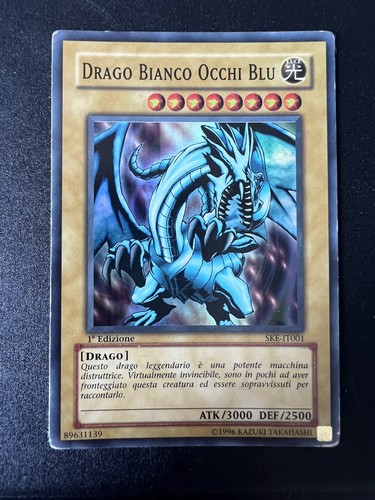 Drago bianco occhi blu ske - bianco,