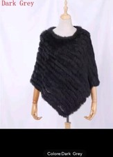 Scialle Poncho di pelliccia di