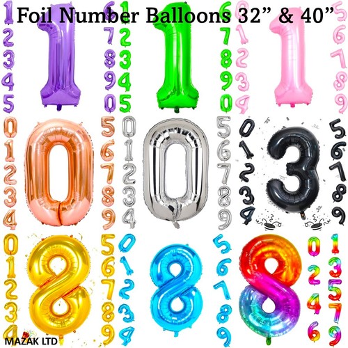 Numero palloncini foil - numero,