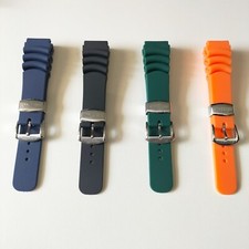 Cinturino orologio silicone compatibile Seiko 20mm 22mm nero blu arancione verde