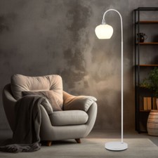 Piantana Lampada ad Arco Letto Lampada da Lettura Vetro H 150 CM
