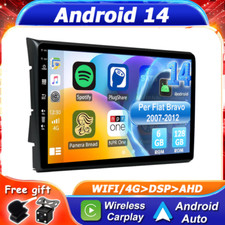 6G+128G Android 14 Autoradio Per Fiat Bravo 2007-2012 GPS Navi Car Play DSP 128G
