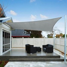 Tenda a vela rettangolare ombreggiante telo sole ombra giardino parasole 3x4m