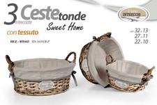 3 CESTINI VIMINI MUTIUSO TONDI
