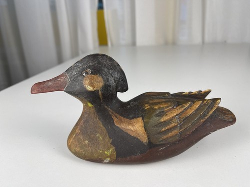 Statua legno anatra cm - in,