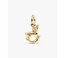 Pandora 762978c01 Charm Pendente Unicorno a Dondolo Placcatura in Oro